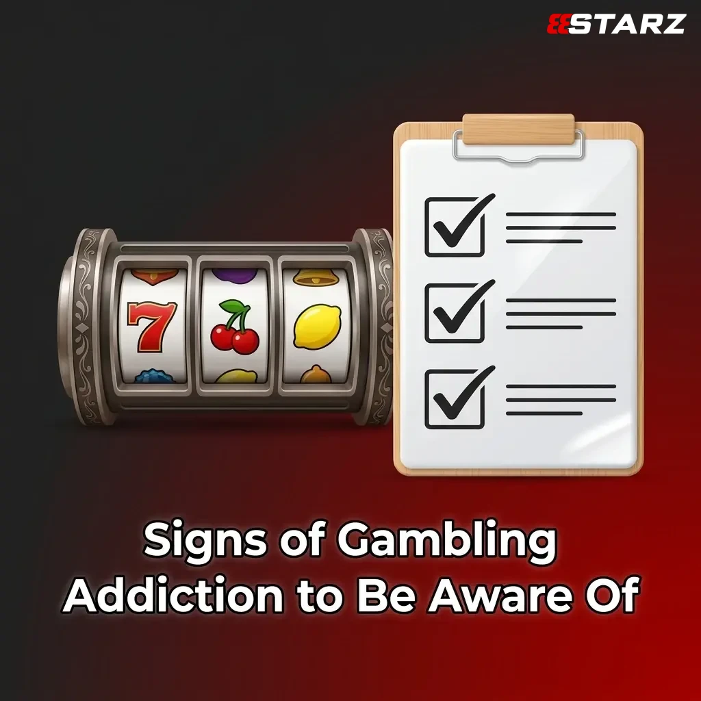 Warning signs of gambling addiction including loss of control, chasing losses, and neglecting responsibilities