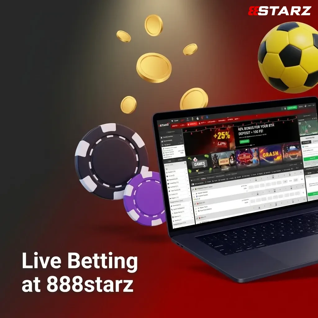888starz live betting interface showing in-play markets with real-time odds updates, live streaming, and cashout options across 30+ sports