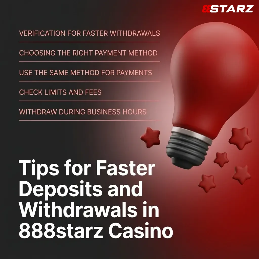888starz Casino tips for faster deposits and withdrawals including KYC verification, crypto transfers, and bonus requirements