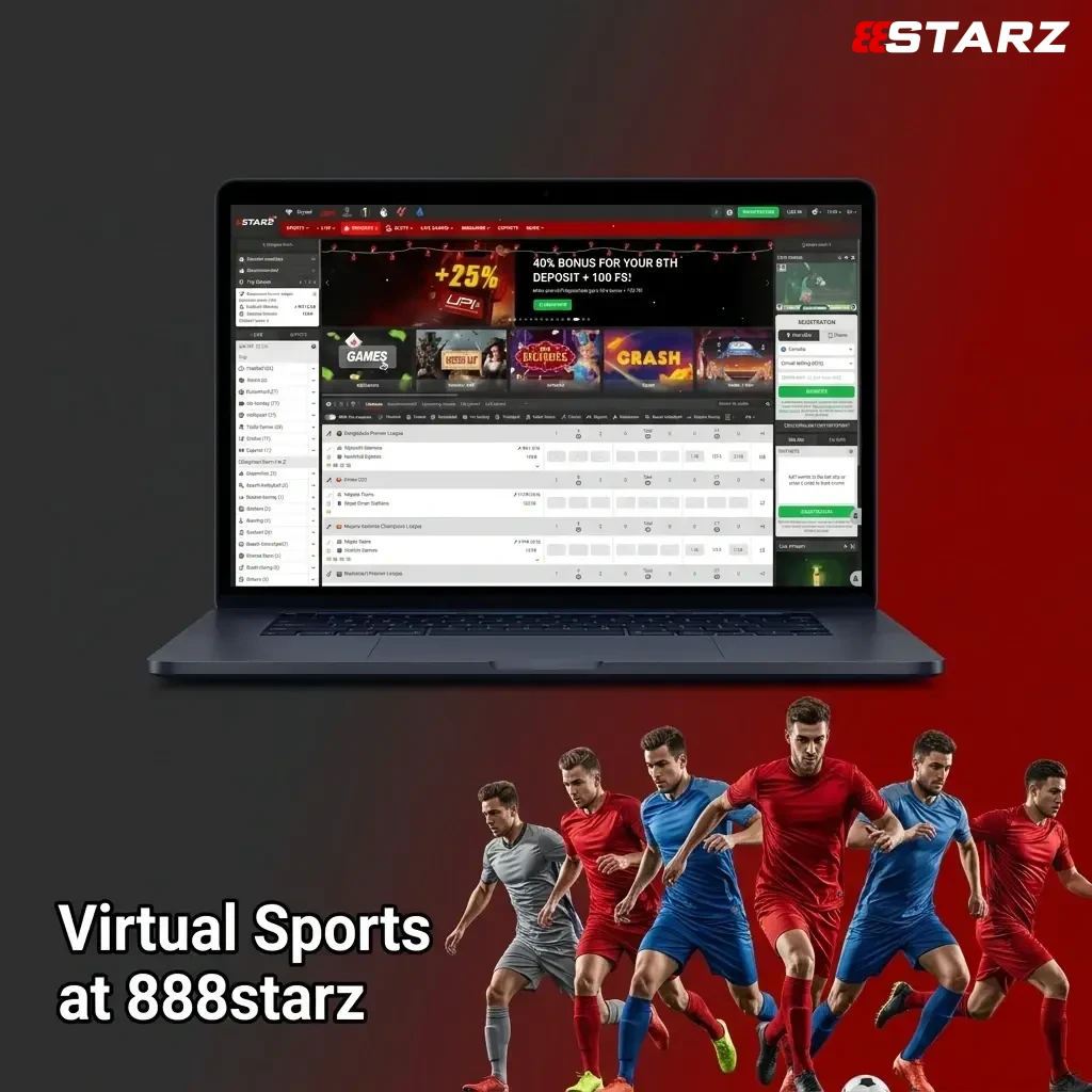 888starz virtual sports lobby showing football, horse racing, basketball and cycling events powered by Betgenius and Golden Race